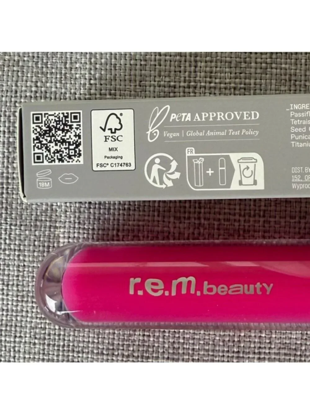 REM Beauty Essential Drip Glossy Lip Balm Strawberry Soda 0.15 oz Ariana Grande